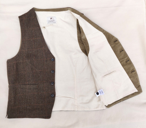 Tweed Vest Durrow Moosgrün